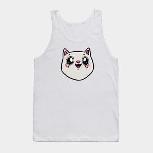 White Kitty Tank Top